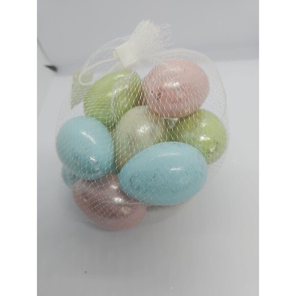 2 PK- 12 Pastel Silver Marbleized Plastic Easter Egg Vase Fill Spring Home Decor - Picture 6 of 6